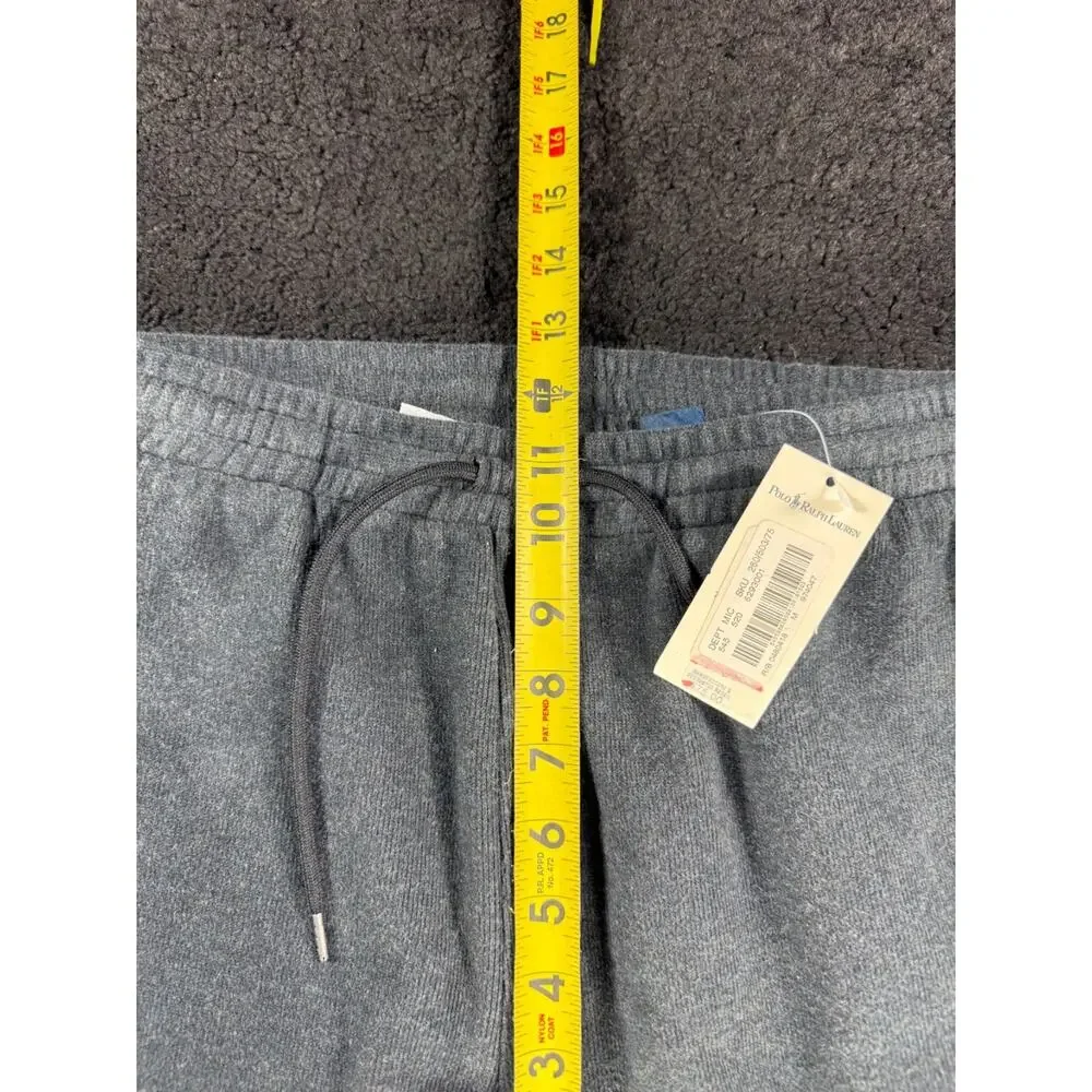 VTG Polo Ralph Lauren Sweatpants Mens Medium Gray Jogger Fleece Drawstring USA